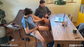 Watch Elio & Lorenzo's first rough anal with a muscular guy with a monster cock!