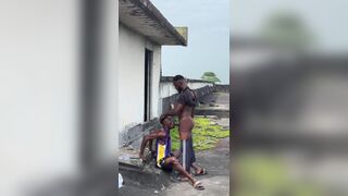 Bigmigh & Slimtease's first time stroking a long dong for a hung black guy - 4 image