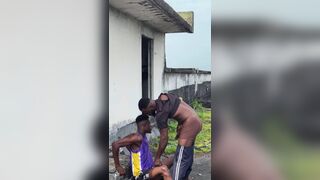 Bigmigh & Slimtease's first time stroking a long dong for a hung black guy - 5 image