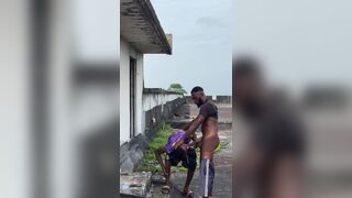 Bigmigh & Slimtease's first time stroking a long dong for a hung black guy