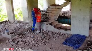 Watch TheBlackHunterr & Barry Halby get it on while our coworker watches in uniform! - 4 image