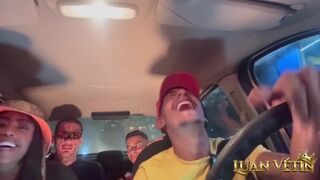 Dluquinha, Luan Vetin, and Johny Will get wild in a car foursome with bisexuality!