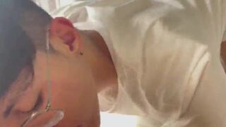 Ryan Ross gets her pretty face drenched in BBC & barebacked by neighbor's BBC - 13 image