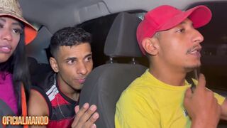 Naughty Dluquinha, Luan Vetin & Johny Will get freaky in Uber cab in São Paulo - POV voyeur action - 4 image