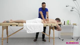 Sebas Silver & Zeus Ray give a steamy Tantric massage to a straight guy's big cock - 10 image