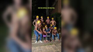 Watch these rough trades with 11 construction workers: Jock domination, ass worship, and creampies galore! - 3 image