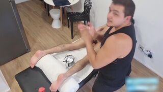 Chaserbruno gets a hot and heavy massage from mutual lovers - Nymph SP - 1 image