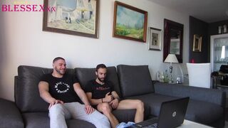 Zeus Ray & Magic Javi give their friend a hot handjob in homemade video