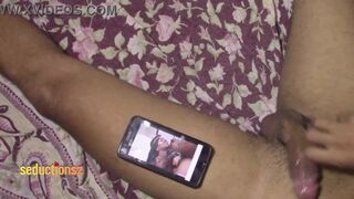 Watch this skinny amateur boy give a rough handjob to a huge cock, three times in a row! - 8 image