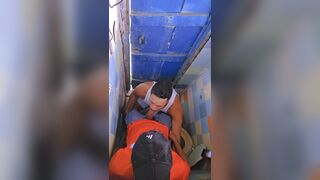 Luccas Melo & Junior Delao take a hard anal pounding in the construction site bathroom - 8 image