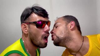 Watch Imaginajaum, Socyal Sem Camisa, and Junior Delao pound my Brazilian ass in hot 3-on-1 action! - 10 image