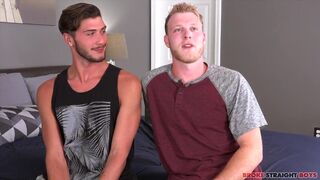 Bareback sex with newbie Justin Dean & Benjamin Dover: Hardcore kissing, blowjob, and bareback banging - 2 image