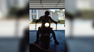 C Mike Hawk's solo motorcycle ride ends in a cum explosion! - 1 image