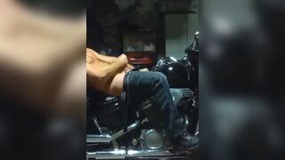 C Mike Hawk's solo motorcycle ride ends in a cum explosion! - 6 image