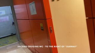 Watch these hot babes take on a massive dick in a wild public mall, taking massive facial cumshots and huge loads - 2 image