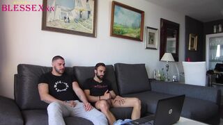 Magic Javi and Zeus Ray's first time with a huge cock - watch them get steamy with it! - 11 image