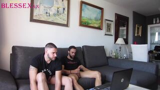 Magic Javi and Zeus Ray's first time with a huge cock - watch them get steamy with it!