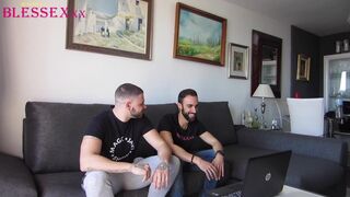 Magic Javi and Zeus Ray's first time with a huge cock - watch them get steamy with it! - 2 image