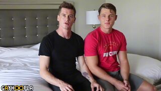 London Ryan's massive cock stretches Price Hogan's tight pussy in amateur college jock action - 1 image