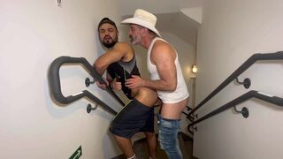 Manuel Keny's Muscular Frame Barebacks a Big Cock for His Bi Daughter