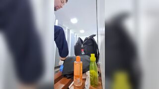 MarcosWillian7 caught in the act, punished with foot job & mouthful in bathroom - 3 image