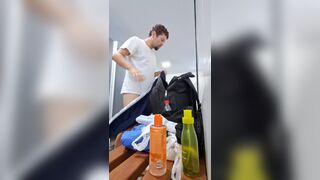 MarcosWillian7 caught in the act, punished with foot job & mouthful in bathroom - 4 image