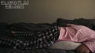 Watch Darkly Dimeo's stepdad's deep voice and gentle talks make this muscular guy cum hard in his morning routine - 4 image