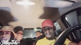 Johny Will's long dick gets a rough ride in the car with Dluquinha, Luan Vetin & their friends - 6 image