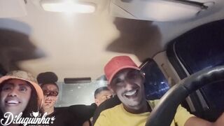 Johny Will's long dick gets a rough ride in the car with Dluquinha, Luan Vetin & their friends - 7 image