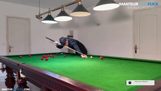 Blue Angel, Danny Fontana, Danny Twink, and Gabriel Parker take turns fucking our asses with billiards - 1 image