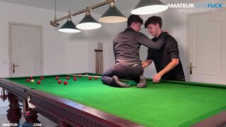 Blue Angel, Danny Fontana, Danny Twink, and Gabriel Parker take turns fucking our asses with billiards - 3 image