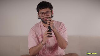 Camilo Brown's massive toy makes him cum hard in wild anal ride with explosive cumshot! - 2 image