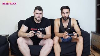 Watch Magic Javi & Zeus Ray get down and dirty with their friends' hard cocks in a wild homemade handjob video - 5 image
