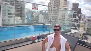 Watch Yuri Gaucho get her hairy armpits stuffed with a massive cock while dressed as a security guard in parody video - 1 image