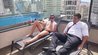 Watch Yuri Gaucho get her hairy armpits stuffed with a massive cock while dressed as a security guard in parody video - 3 image