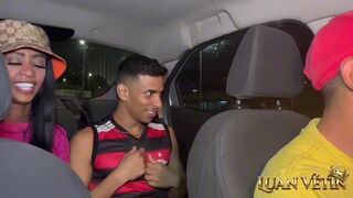 Luan Vetin and her friends engage in public bisexuality in a Uber car - 2 image