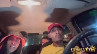 Luan Vetin and her friends engage in public bisexuality in a Uber car - 8 image