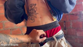 Two horny amateurs go wild with deep throat skills in hot POV video of a tattooed Latino dude with a deep throat - 13 image
