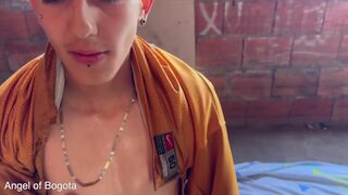 Two horny amateurs go wild with deep throat skills in hot POV video of a tattooed Latino dude with a deep throat