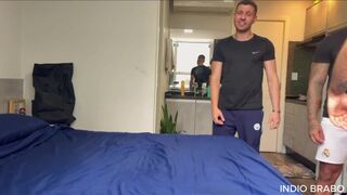 Felipe Hunke and friends take turns licking and double-stuffed by muscular guys - 5 image