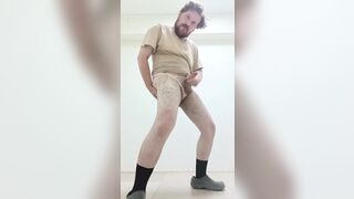 Russian amateur with huge ass and tattooed big booty gets ready for her last video - a hardcore fuck with a small dick - 15 image