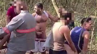 Luccas Melo, Kinholiver, Bitchmansp, and Bob Willian take on a wild public bareback orgy with V - 9 image