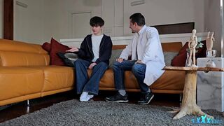 Watch Costas destroy Andrew B W's throat with his massive tool in a wild wet medical session - 2 image