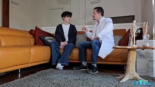 Watch Costas destroy Andrew B W's throat with his massive tool in a wild wet medical session - 3 image