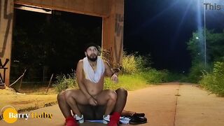 Watch Barry Halby's massive rod get worshipped by a black guy under the overpass