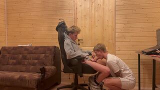 Max Gen & Ethan Lestray give my boyfriend a double dose of cum while he watches in delight