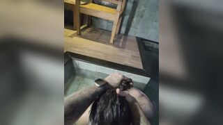 Donatto Xl milks his boy's cock dry in a motel with a hot load of his own