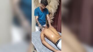 Jonathan Massagista and Hetero Inocente have a steamy threesome with their ex-neighbor from the cafe