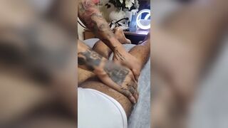 Jonathan Massagista and Hetero Inocente have a steamy threesome with their ex-neighbor from the cafe - 15 image