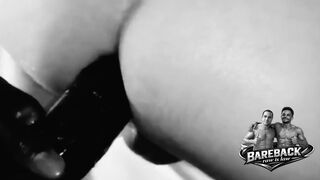 Hot interracial action with Mrsenegal & Popolino taking raw bareback pounding and cum loads